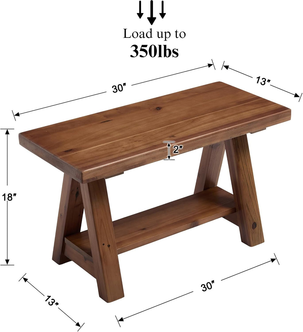 30" Entryway Bench with Storage Farmhouse Narrow Dining Bench Shoe Rack ...