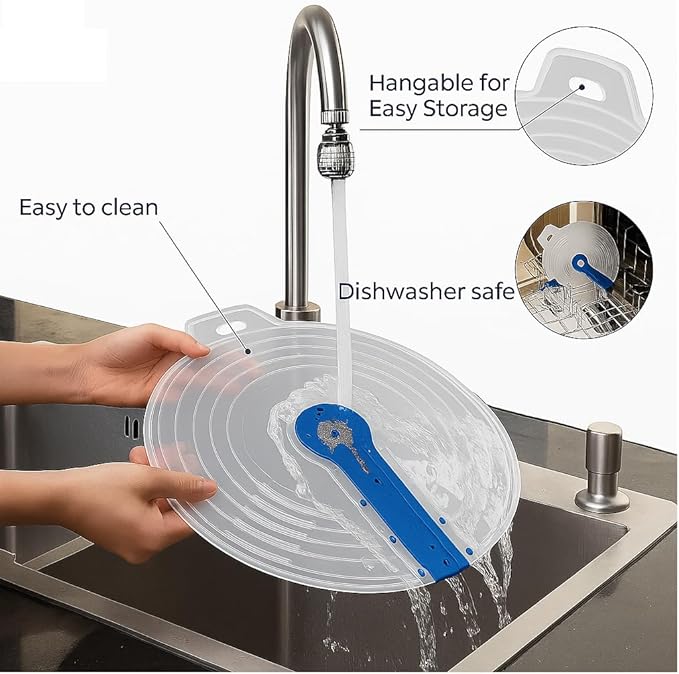 12 Inch Mixing Bowl Splatter Guard – BPA-Free Anti-Splash Screen - Image 2