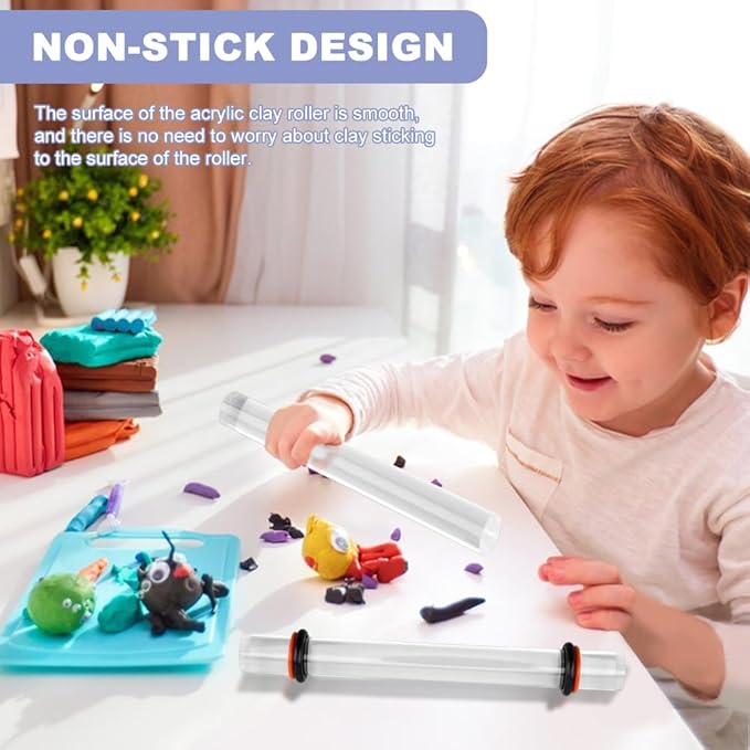 Polymer Clay Roller Tools, Acrylic Rolling Pin - Image 8