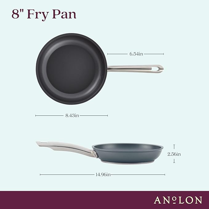 Anolon Accolade Forged Hard Anodized Nonstick Frying Pan/Skillet, 8 Inch - Image 2