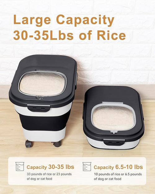 20-30 Lbs Rice Storage Container, Collapsible Food Storage Containers - Image 2