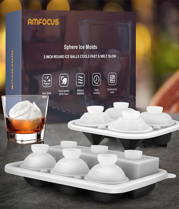 Ice Cube Tray with Lid, Silicone Ice Molds with Round, Large Ice Cube Mold - Image 7