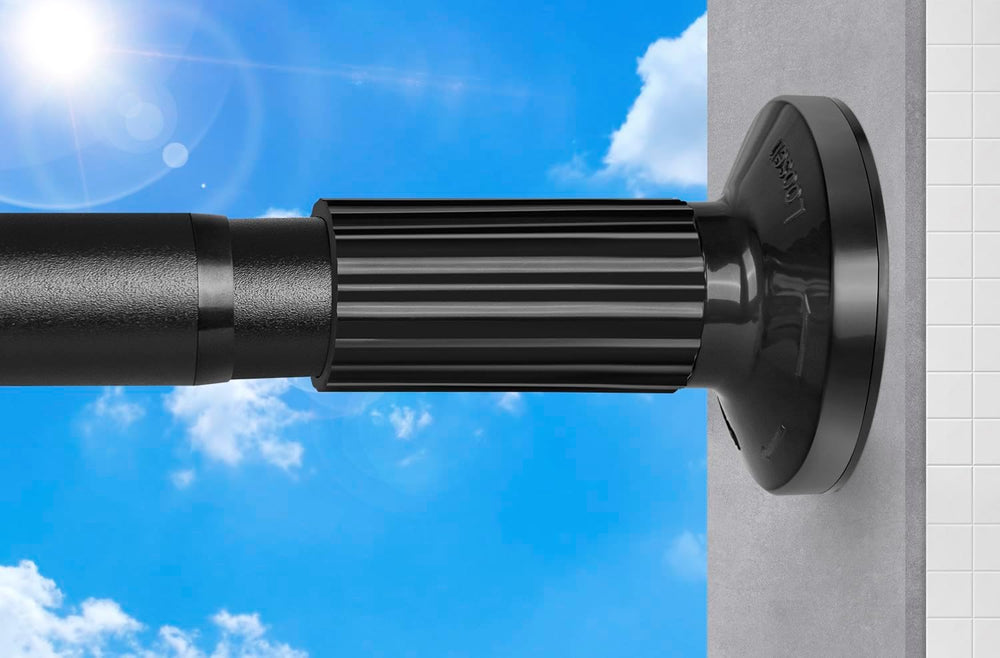 Tension Curtain Rod 51-165In(4.25-13.75Ft), Extra Long Outdoor Curtain Rod No...