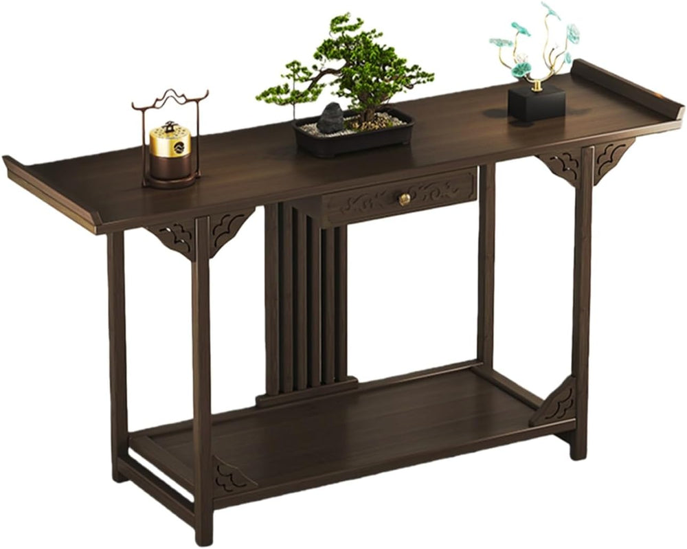 Personal Shrine Stand Prayer Meditation Table Buddha Niche Chinese Cabinet wi...