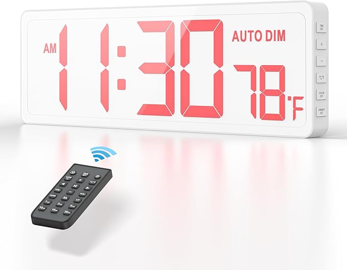 REACHER 16.5" Large Digital Wall Timer Clock by Reacher