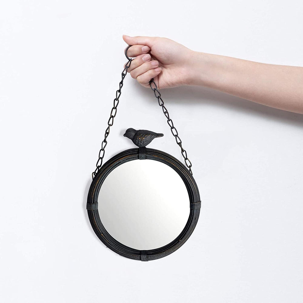 NIKKY HOME Shabby Chic Small Wall Mirrors Decor Decorative Metal Framed Hangi...