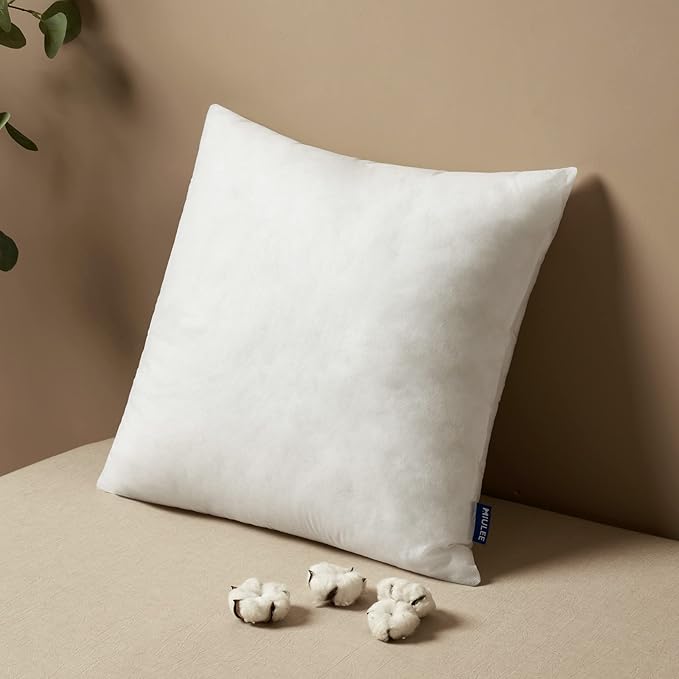 MIULEE Pillow Insert 12x12 Inch, Decorative Square Throw Pillow Inserts by MIULEE