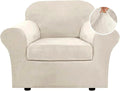 H.VERSAILTEX Rich Velvet Stretch 2 Piece Cover Chair Slipcover Sofa Cover by HVERSAILTEX