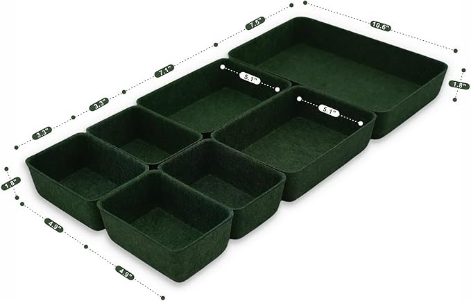 Welaxy Drawer organizers trays felt storage bins drawers dividers organizer - Image 6