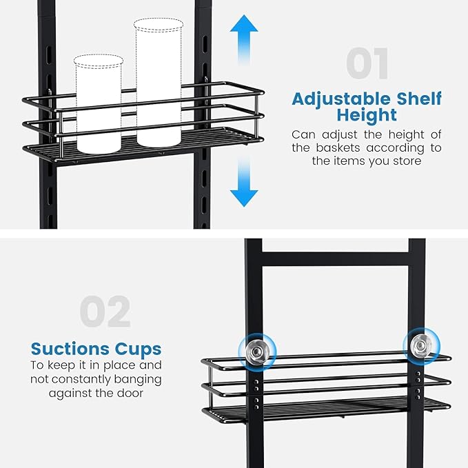 5-Tier Over the Door Pantry Organizer, Cabinet Door Organizer, Kitchen Pantry - Image 5