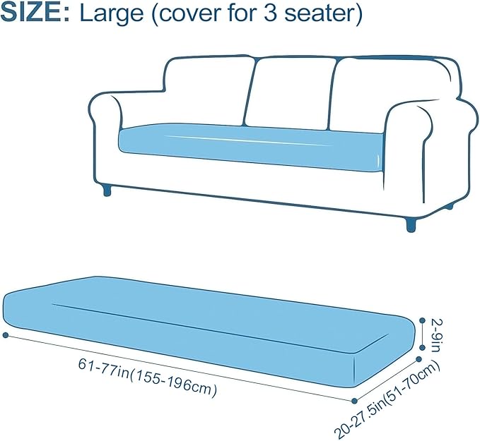 Smiry Printed Couch Cushion Covers, Stretch Soft Couch Covers - Image 6