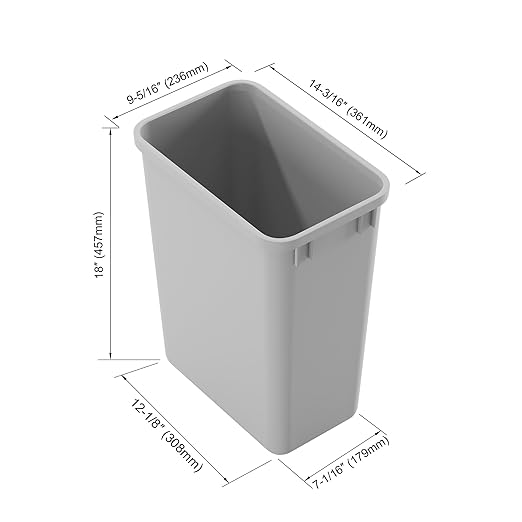 Dowell 2 Pack 35Qt Wastebasket Trash Container, - Image 4