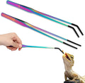 Lasnten 2 Pcs Extra Long Stainless Steel Reptile Feeding Tongs by Lasnten