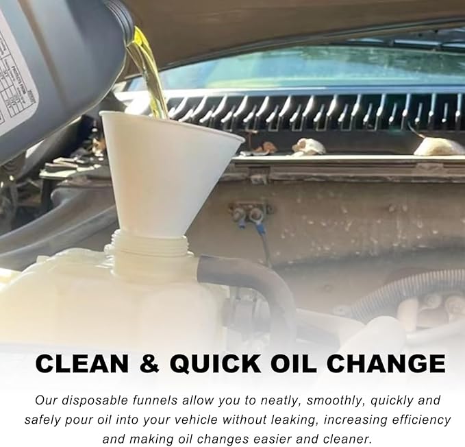 DXNQ 30PCS Disposable Engine Oil Funnels, Paper Cone Funnel Motor Oil Funnel - Image 4