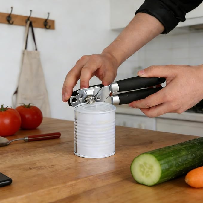Stainless Steel Manual Rotary Opener, Heavy Duty Ergonomic Arthritis Friendly - Image 4