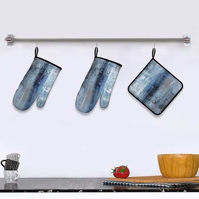 LOKMU Oven Mitts and Pot Holders Set of 3, Kitchen Decor Gifts - Image 5