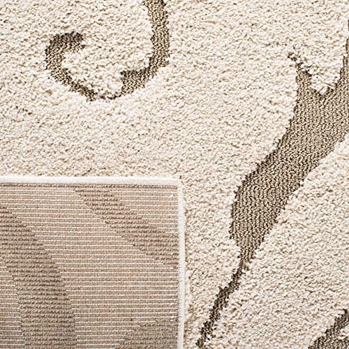 SAFAVIEH Florida Shag Rug 5'3"x7'6", Soft Plush Cream &...