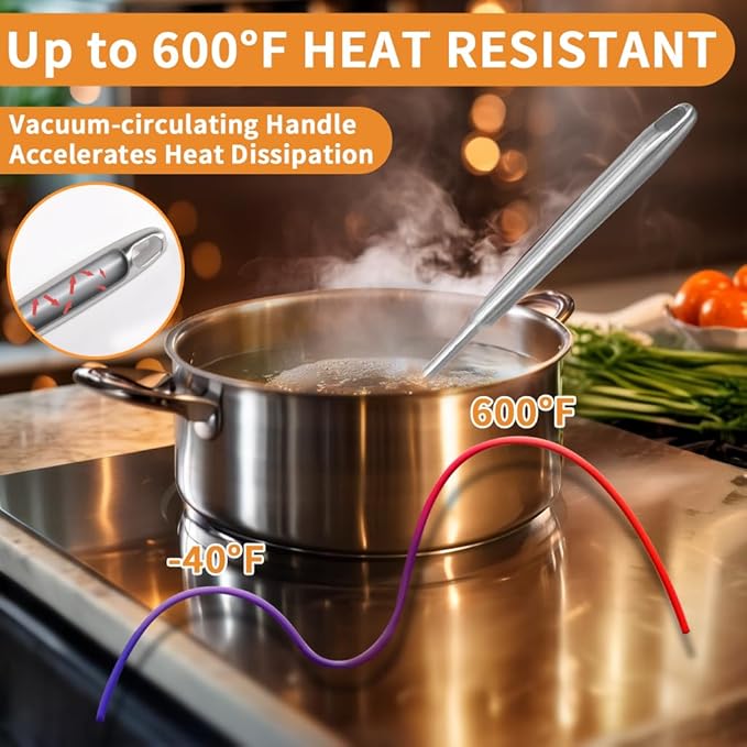 Deep Stainless Steel 13.7 Inches Newness Soup Ladle, Resilient 304 Stainless - Image 4