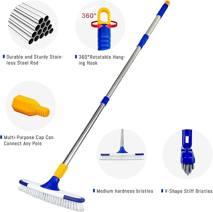 ITTAR Grout & Scrub Brush Combo, Floor Scrubber - Image 8