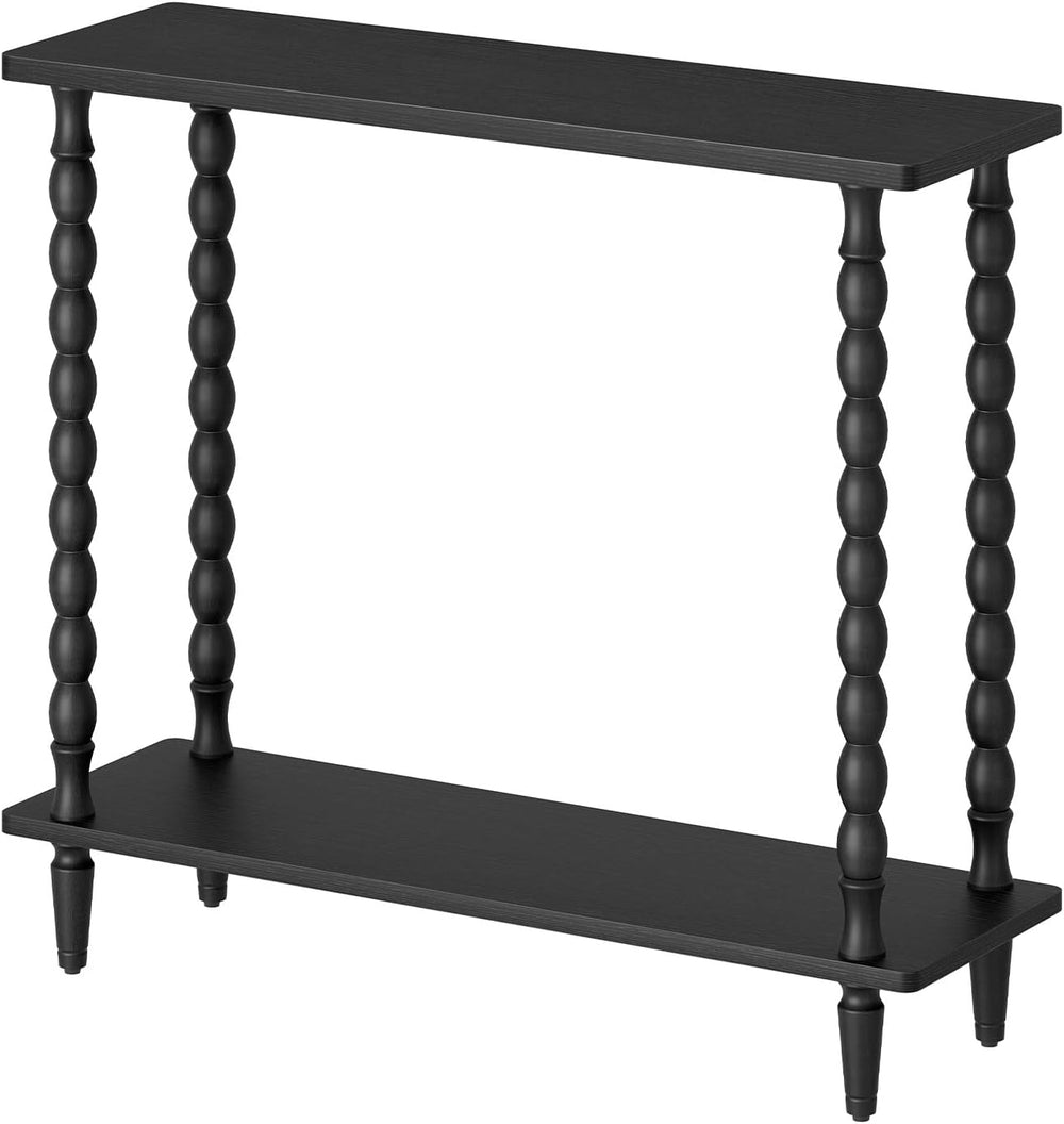 HOOBRO 39.4'' Mid-Century Console Table, 2-Tier Entryway Table with S...