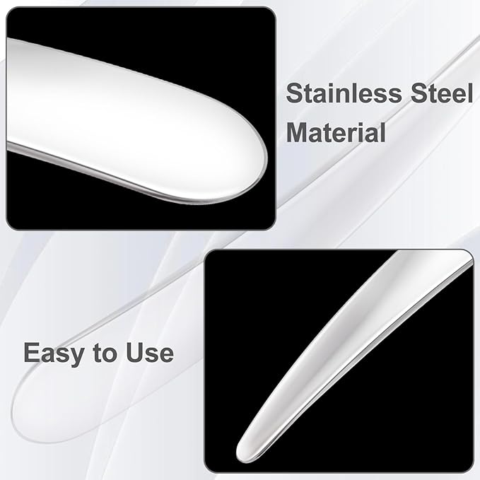 Pndeyo 3pcs Mini Stainless Steel Makeup Spatula, Reusable Cosmetic Cream - Image 3