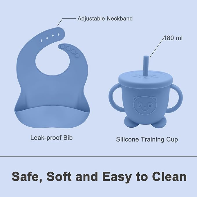 Silicone Baby Feeding Set | Baby Led Weaning Supplies Includes Suction Bowls - Image 4