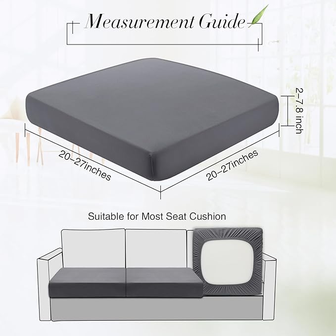 Newwiee Set of 4 Stretch Patio Cushion Covers Sofa Couch Seat Chair Slipcovers - Image 2