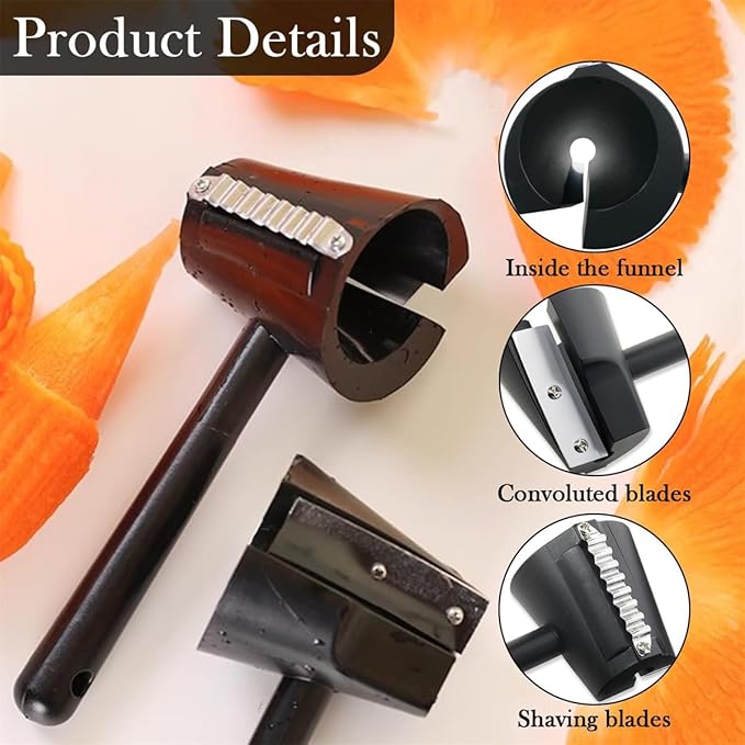 Vegetable Curler, Carrot Curler and Peeler, Spiral Shred Carving Slicer - Image 6