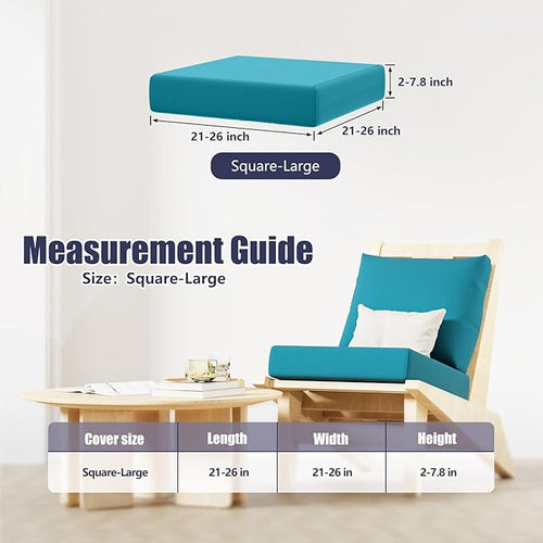 8Pcs Stretch Patio Cushion Covers, Outdoor Couch & Sofa Replacement Slipcovers - Image 2