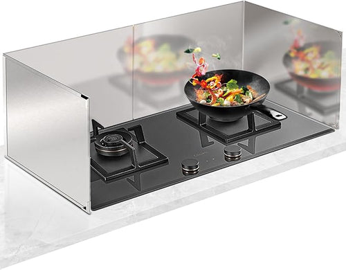 4 Sided Grease Splatter Guard, Foldable Stainless Steel Splatter Guard Oil by Unknown