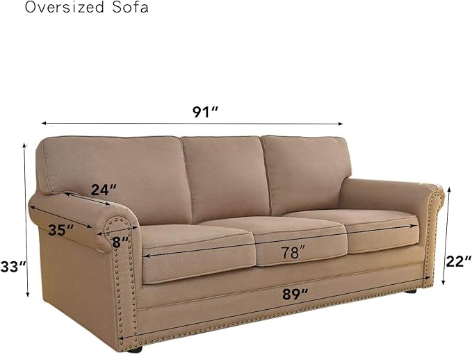 Easy-Going Stretch Oversized Sofa Slipcover 1-Piece Sofa Cover Furniture - Image 7