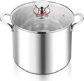 E-far 12-Quart Stock Pot, 18/10 Stainless Steel Stockpot by E-far