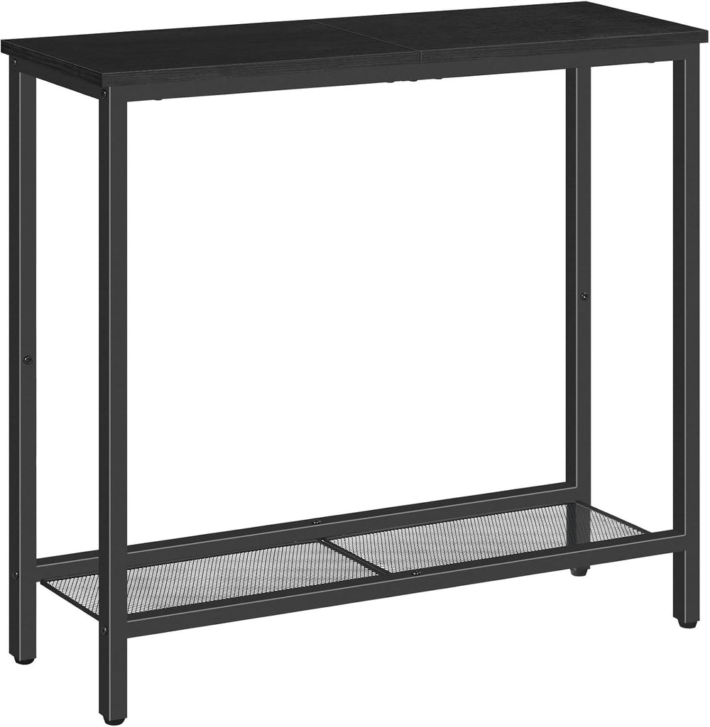 HOOBRO 29.5" Narrow Console Table, Small Entryway Table, 2 Tier Sofa Table