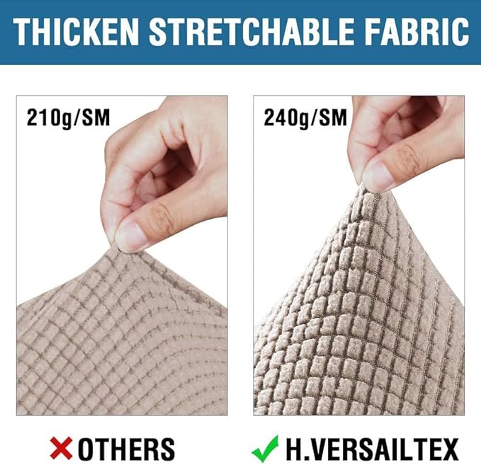 4 Piece Stretch Sofa Covers for 3 Cushion Couch Covers Furniture Slipcovers - Image 5