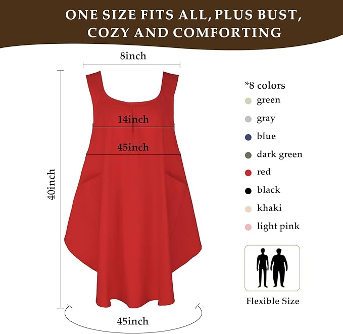 Apron for Women with Pocket Cotton Linen, Japanese Cross Back Apron for - Image 2