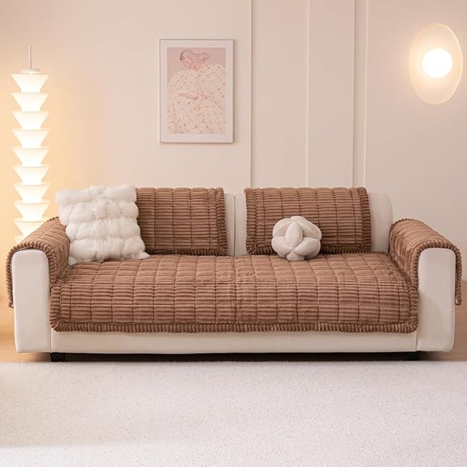 Couch Cover for Dogs Washable, Fuzzy Pet Couch Covers for 3 Cushion Sofa Pet - Image 2