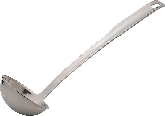HIC Kitchen Ladle with Long Handle, 18/8 Stainless Steel, 12.5-Inches, 3-Ounce by HIC
