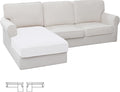 Easy-Going Stretch Sectional Couch Covers 1 Piece Chaise Lounge Slipcover L by Easy-Going