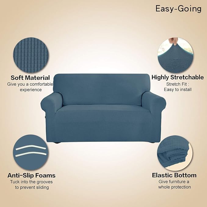 Easy-Going Stretch 4 Seater Sofa Slipcover 1-Piece Sofa Cover Furniture - Image 4