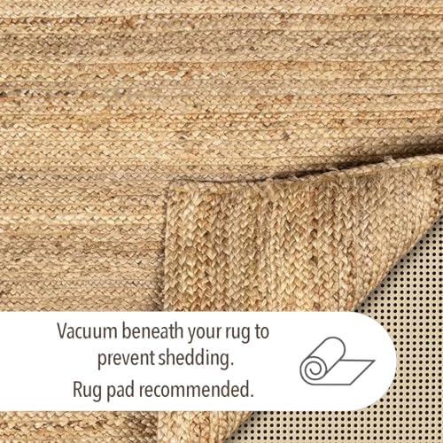 Chardin home Hand Woven Natural Jute Braided Area Rug – 6x9 Feet Rectangle | ...