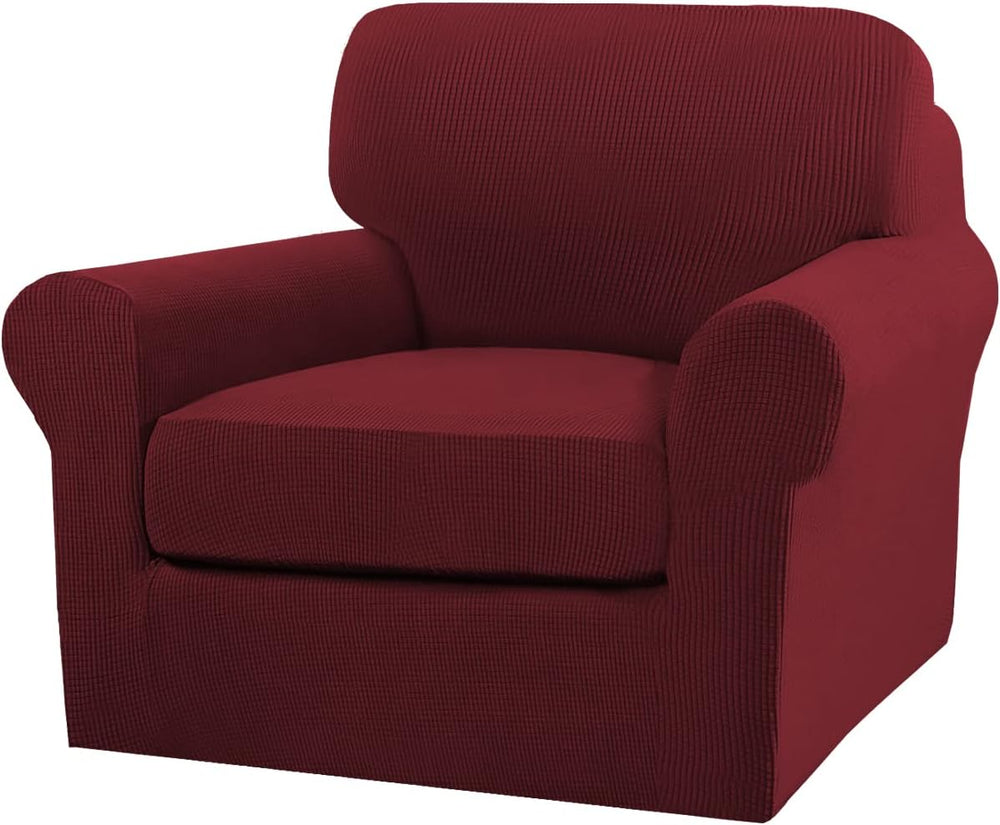 Turquoize 2 Piece Chair Covers Chair Slipcovers for Living Room Armchair Couc...