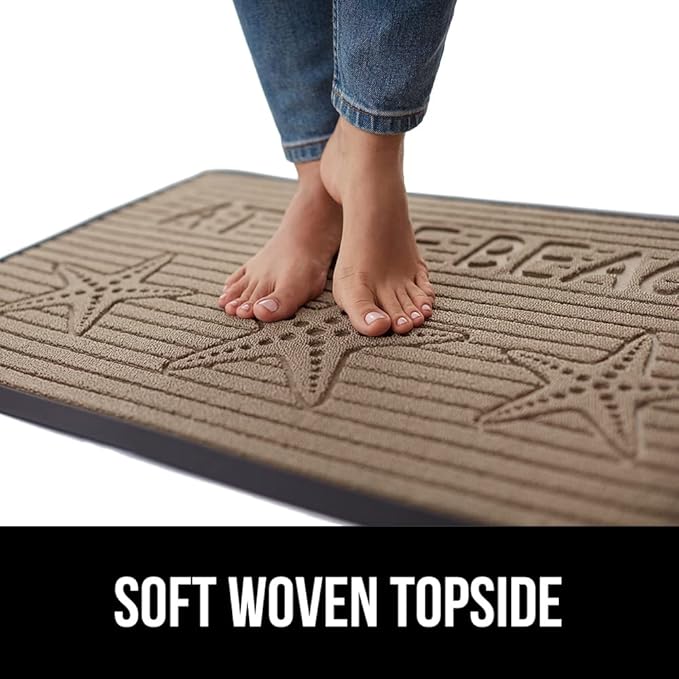 GORILLA GRIP 100% Waterproof All-Season WeatherMAX Doormat, US Designed Natural - Image 7