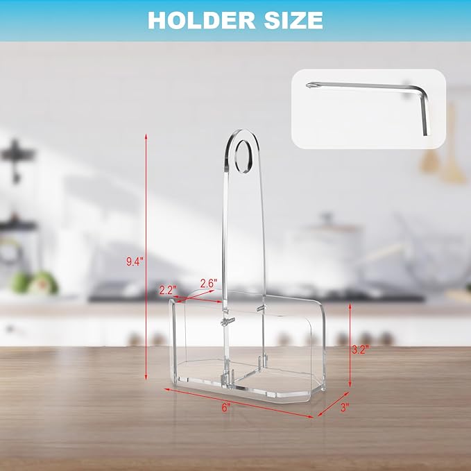 Beautyflier Salt and Pepper Grinder Set Stand, Premium Acrylic Holder - Image 3