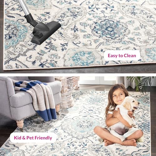 SAFAVIEH Madison Collection Area Rug - 5'3" x 7'6", Cream &...