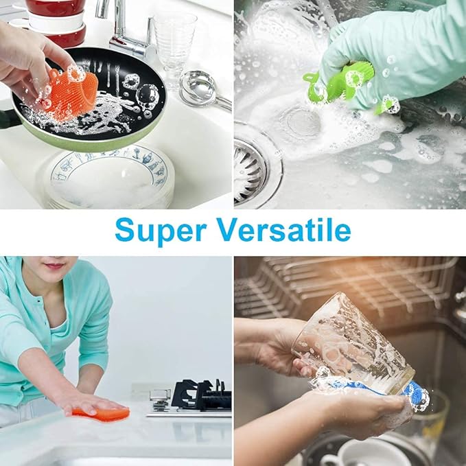 3PCS OstWony Silicone Dish Sponges, Super Food-Grade Silicone Sponges, Especial - Image 5