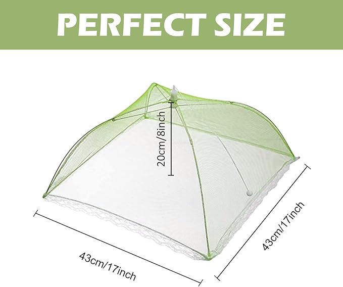 7 Pcs Food Covers for Outside, 17 inch Pop-up Umbrella Mesh Food Tents - Image 2