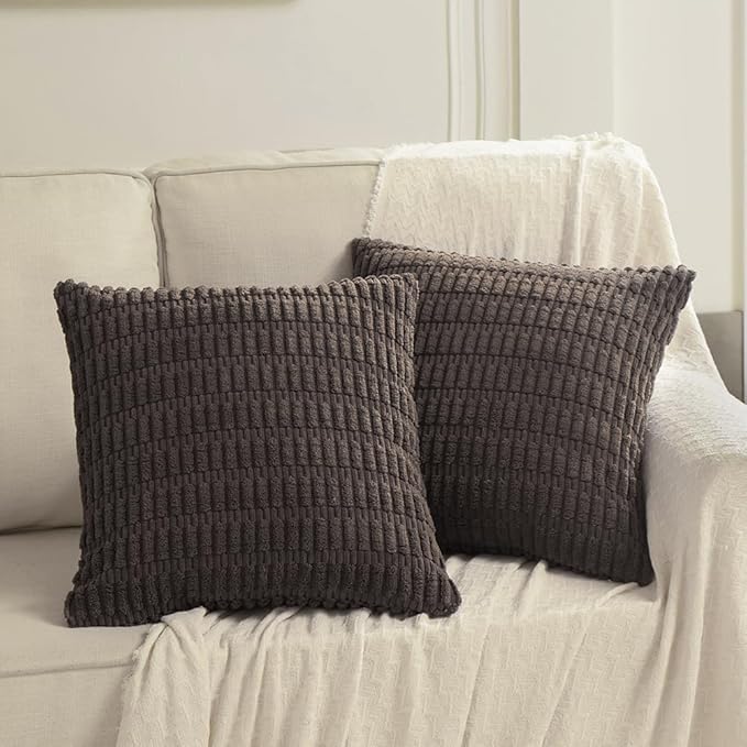 Fancy Homi 4 Packs Boho Dark Brown Decorative Throw Pillow Covers 18x18 Inch - Image 6