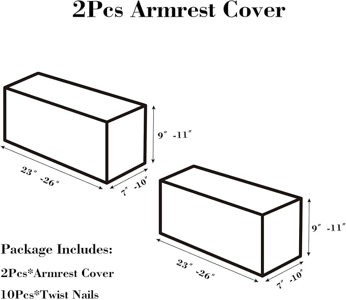 2Pcs Couch Arm Covers, Armrest Cover - Image 2