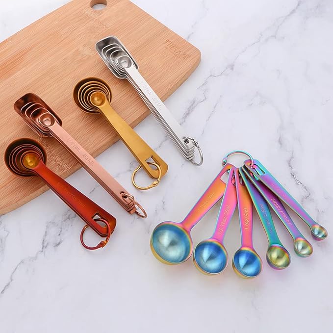 DOCBLACK 6PCS Measuring Spoons, Heavy Duty 18/8 Stainless Steel Measuring - Image 7
