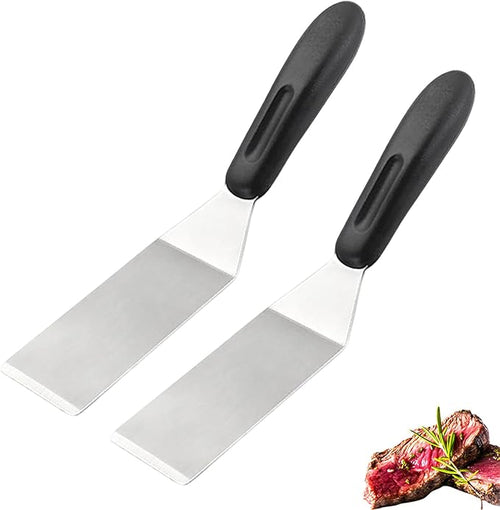 2-Pieces Small Metal Spatula Set, Mini Metal Spatulas by GZLT
